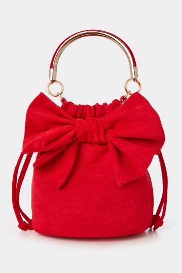 Joe Browns Red Vintage Bow Front Mini Grab Bag