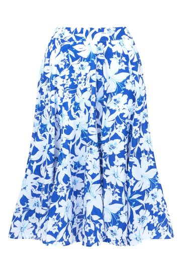 Buy Joe Browns Blue Floaty Floral Skater Skirt from Next Luxembourg