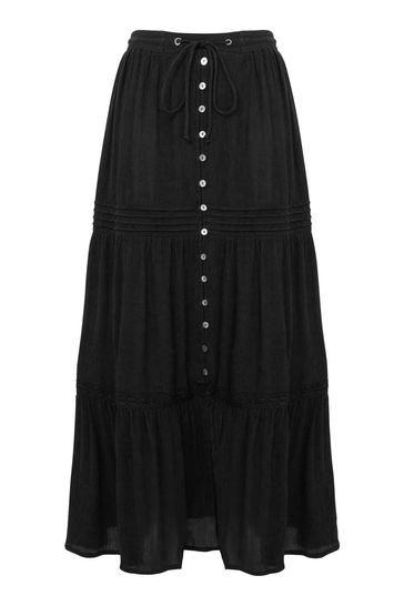 Buy Joe Browns Black Pintuck Tie Waist Maxi Skirt from Next Luxembourg