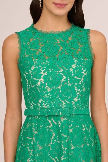 Adrianna papell green lace dress online