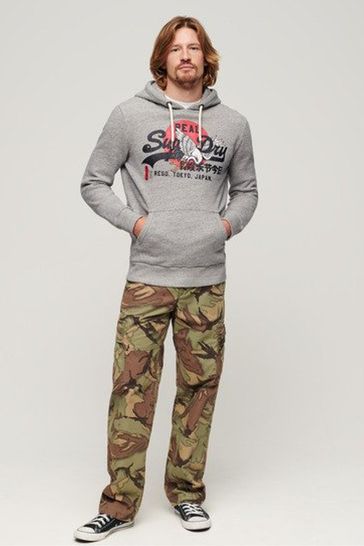 Superdry vintage logo camo hoodie online