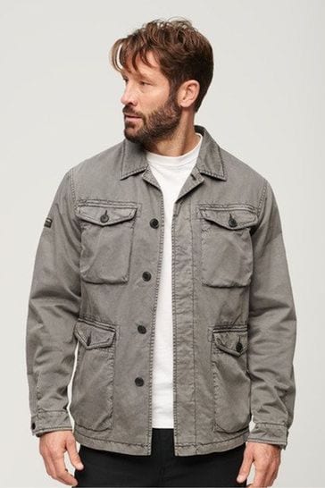 Superdry Grey Military M65 Lightweight Jacket