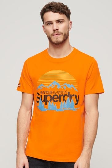 Superdry Orange Great Outdoors Graphic T-Shirt