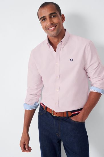 Crew Clothing Company Pink Cotton Classic Shirt
