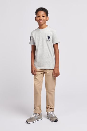 Boys grey polo shop