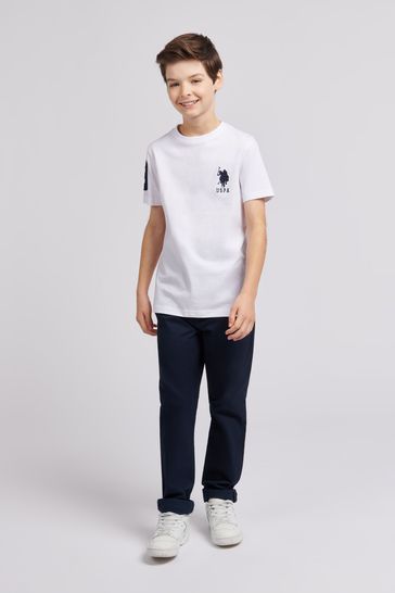 Us polo assn deals white t shirt