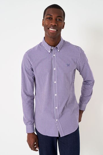 Buy Crew Clothing Company Red Check Print Cotton Classic Shirt