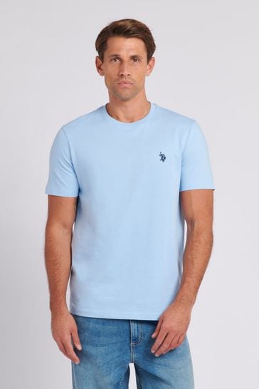 U.S. Polo Assn. Mens Regular Fit Blue Double Horsemen T-Shirt