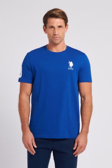U.S. Polo Assn. Mens Regular Fit Blue Player 3 T-Shirt