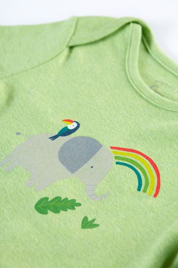 Buy Frugi Green Marl Easy Dressing Babygrow from Next Luxembourg
