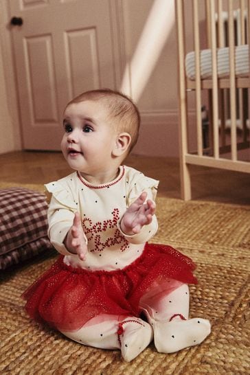 Red christmas tutu hotsell