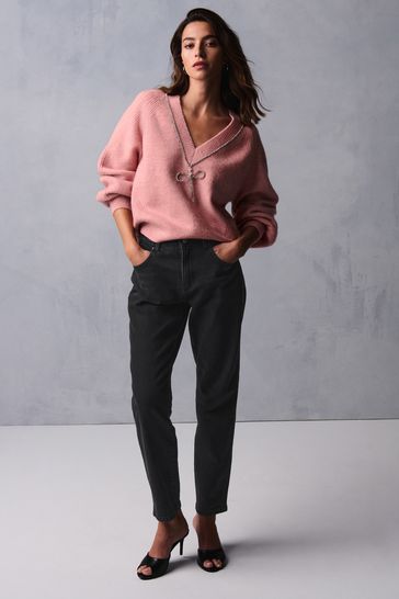 Knitted pink jumper top