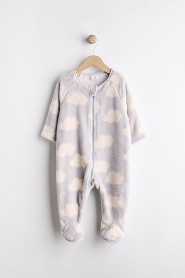 Buy Grey Baby Fleece Zip Sleepsuit from Next Turkey