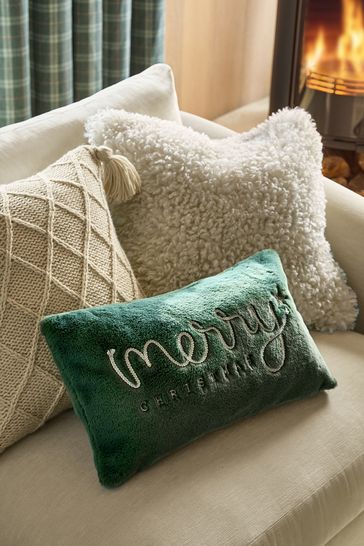 Green christmas cushions sales