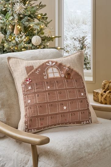 Buy Natural Advent House Cushion from Next Bahrain