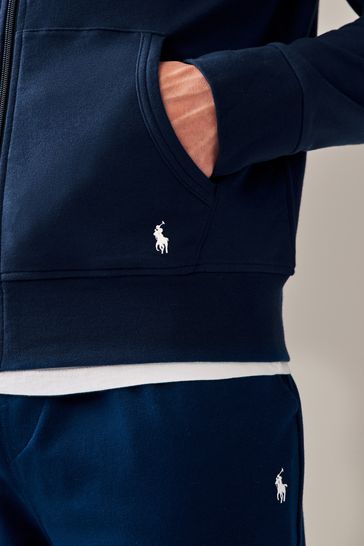Polo Ralph Lauren Navy Logo Zip Up 100 Cotton Hoodie
