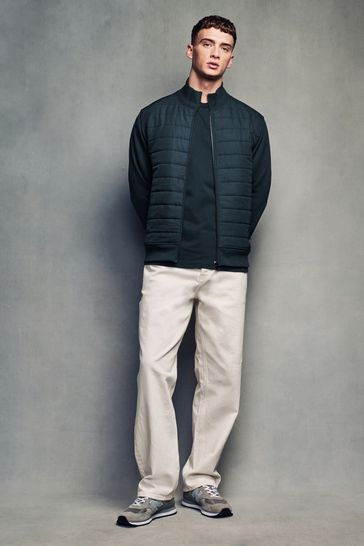 Dkny slim fit navy twill funnel neck coat store
