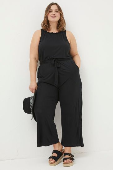 Buy FatFace Black Haylie Jersey Jumpsuit from Next Denmark