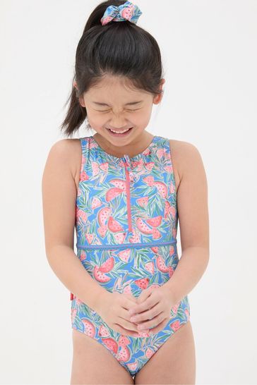 FatFace Blue Watermelon Swimsuit