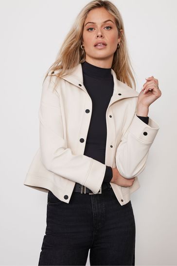 Mint Velvet Cream Minimalist Jacket