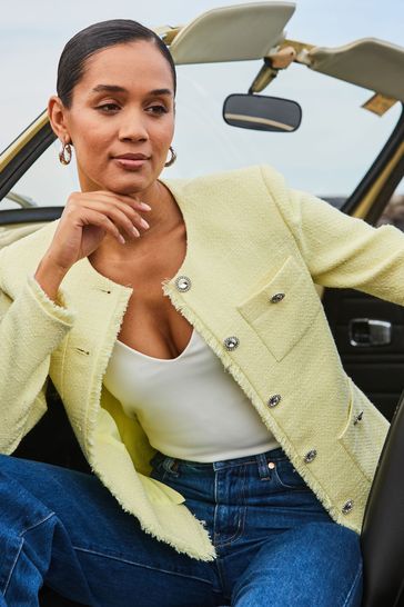 Yellow Boucle Jacket