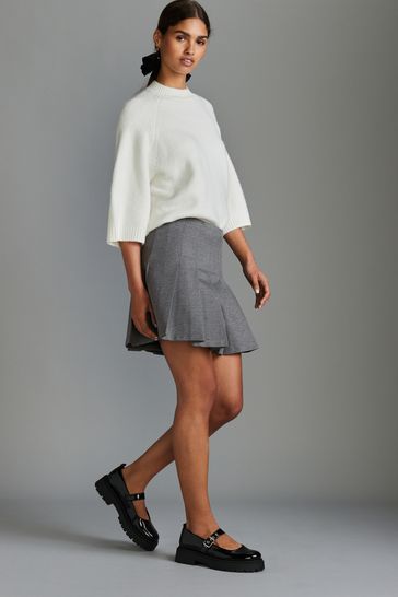 Buy Grey Ponte Kilt Skirt from Next Kuwait