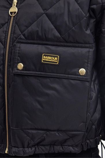 Buy Barbour International Black Hamilton Quilted Bomber Jacket