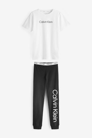 Pijama blanco unisex de Calvin Klein - Algodón moderno