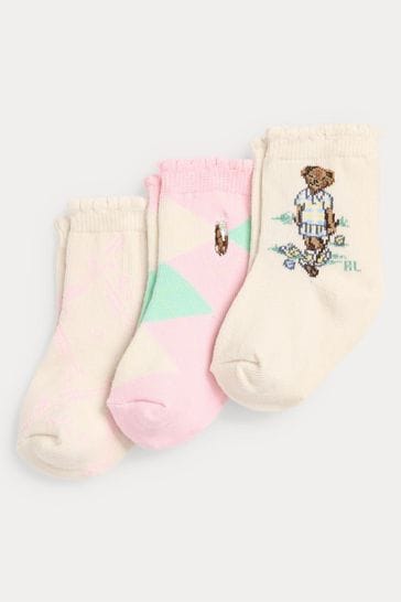 Pink online polo socks