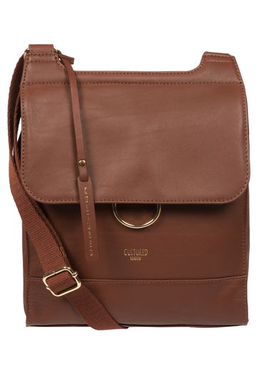 Cultured London Covent Leather Cross-Body Dark Bag