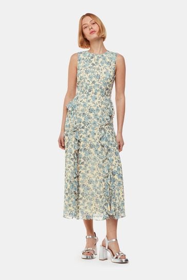 Whistles Blue Shaded Floral Nellie Dress