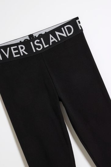 Buy River Island Black Girls Deep Waistband 100 Cotton Leggings 5 Pack from Next Croatia
