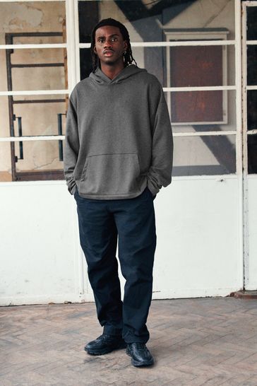 Charcoal grey oversized hoodie clearance