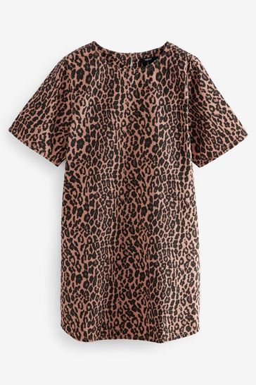 T shirt dress leopard clearance