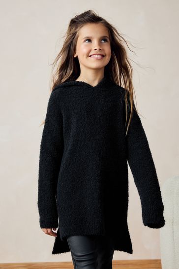 Black hooded jumper dress new arrivals