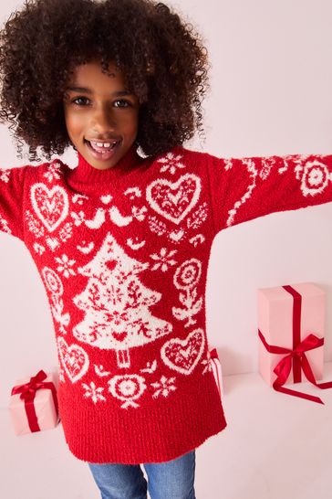 Buy Red Christmas Jumper Dress 3 16yrs from Next Bahrain