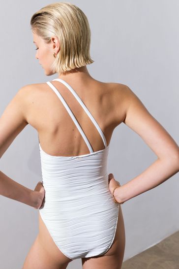 White swimsuit tummy control discount