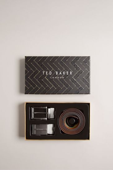 Ted Baker Brown Newbey Belt In A Box