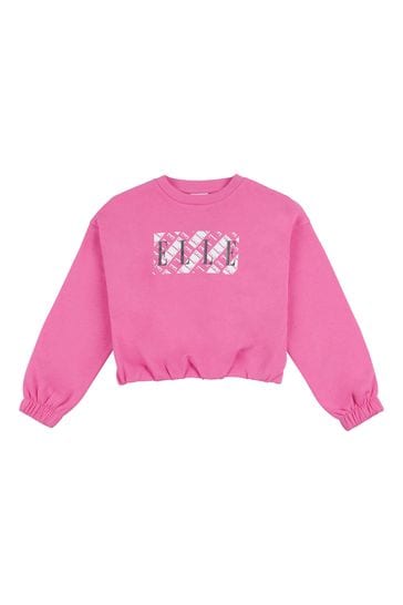 Elle Junior Girls Pink Graphic Print Sweatshirt