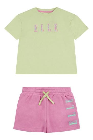 Elle Junior Girls Green T-Shirt & Shorts Set