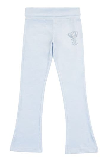Pantalones de chándal morados de talle bajo con cinturilla ancha para niña de Juicy Couture