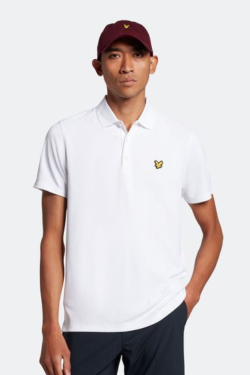 Buy Lyle Scott Golf Tech White Polo Shirt from Next Luxembourg