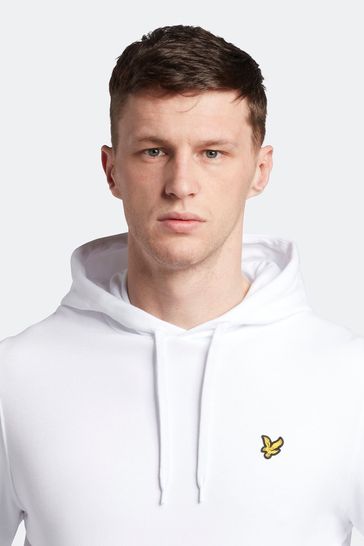 Lyle and scott white hoodie on sale
