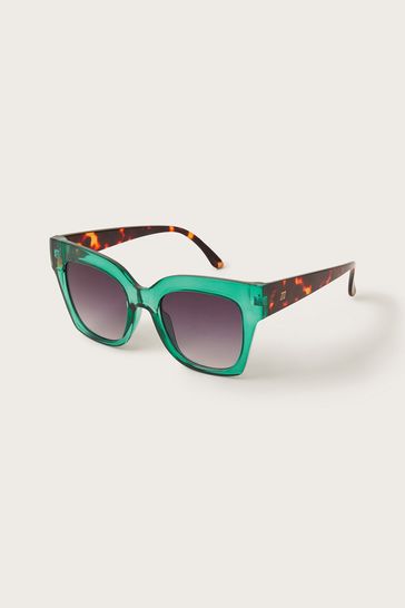 Monsoon Green Colourblock Tortoiseshell Sunglasses