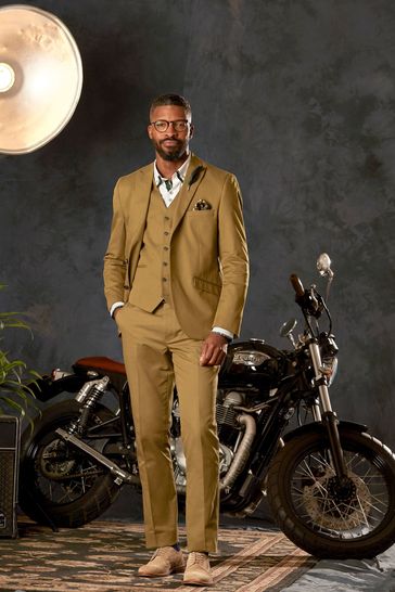 Joe Browns Brown Cinnamon Linen Blend Suit: Blazer