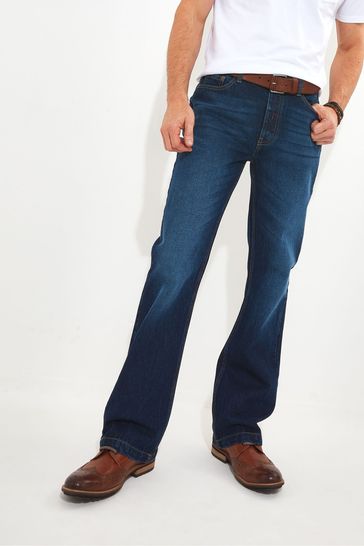 Joe Browns Blue Dark Vintage Wash Bootcut Jeans