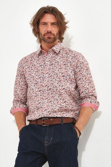 Joe Browns Pink Smart Paisley Long Sleeve Shirt