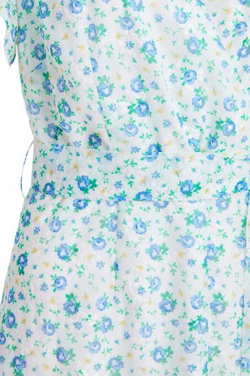 Buy Quiz White Chiffon Ditsy Jacquard Skater Dress from Next Croatia