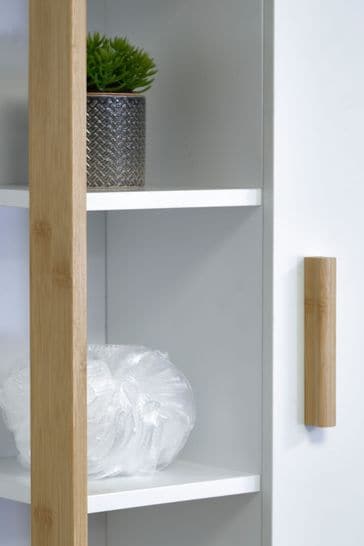 Bamboo wall store cabinet