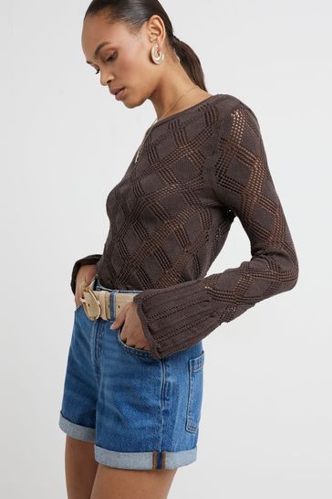 River island jeans shorts deals
